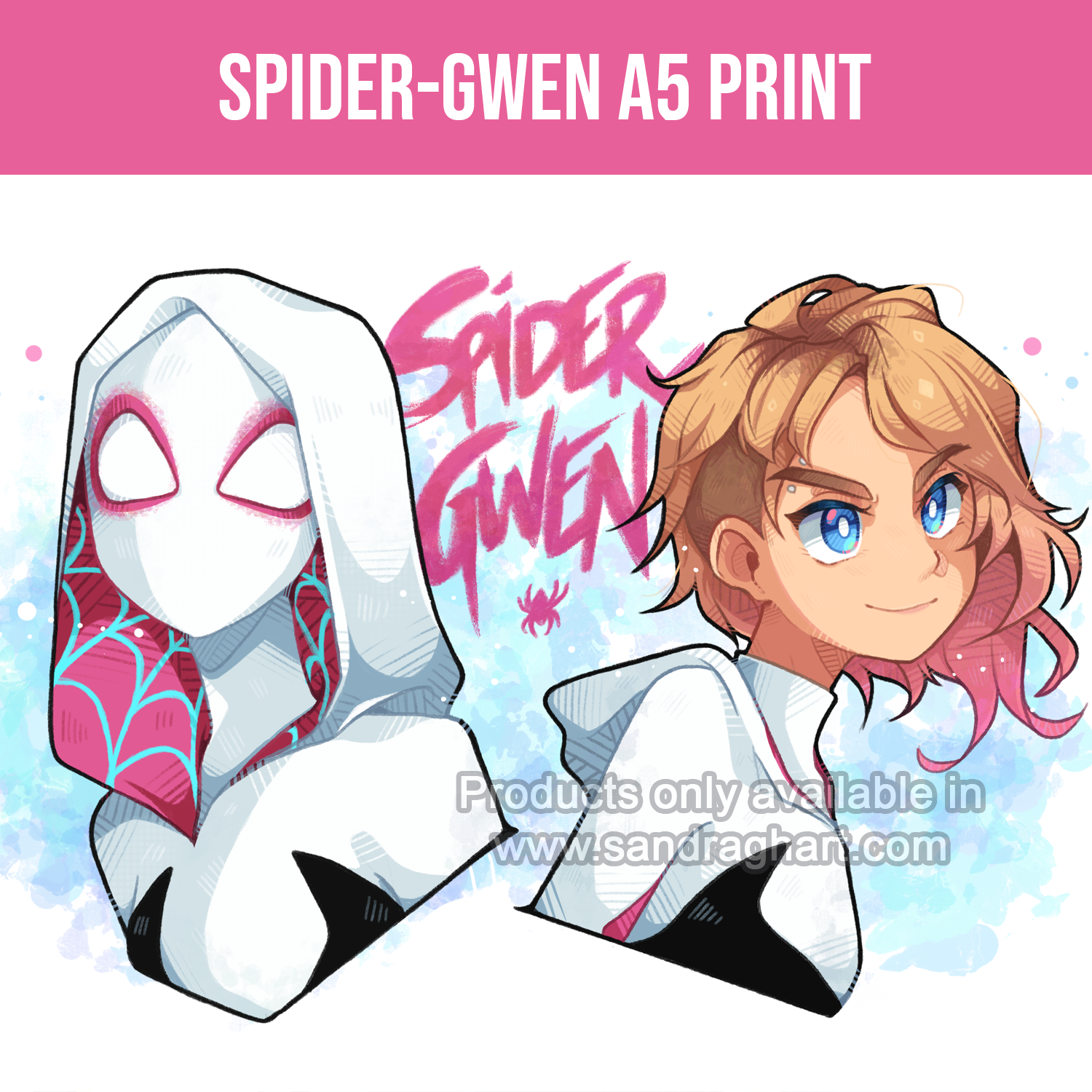 Spider Gwen A5 Print – sandraghart