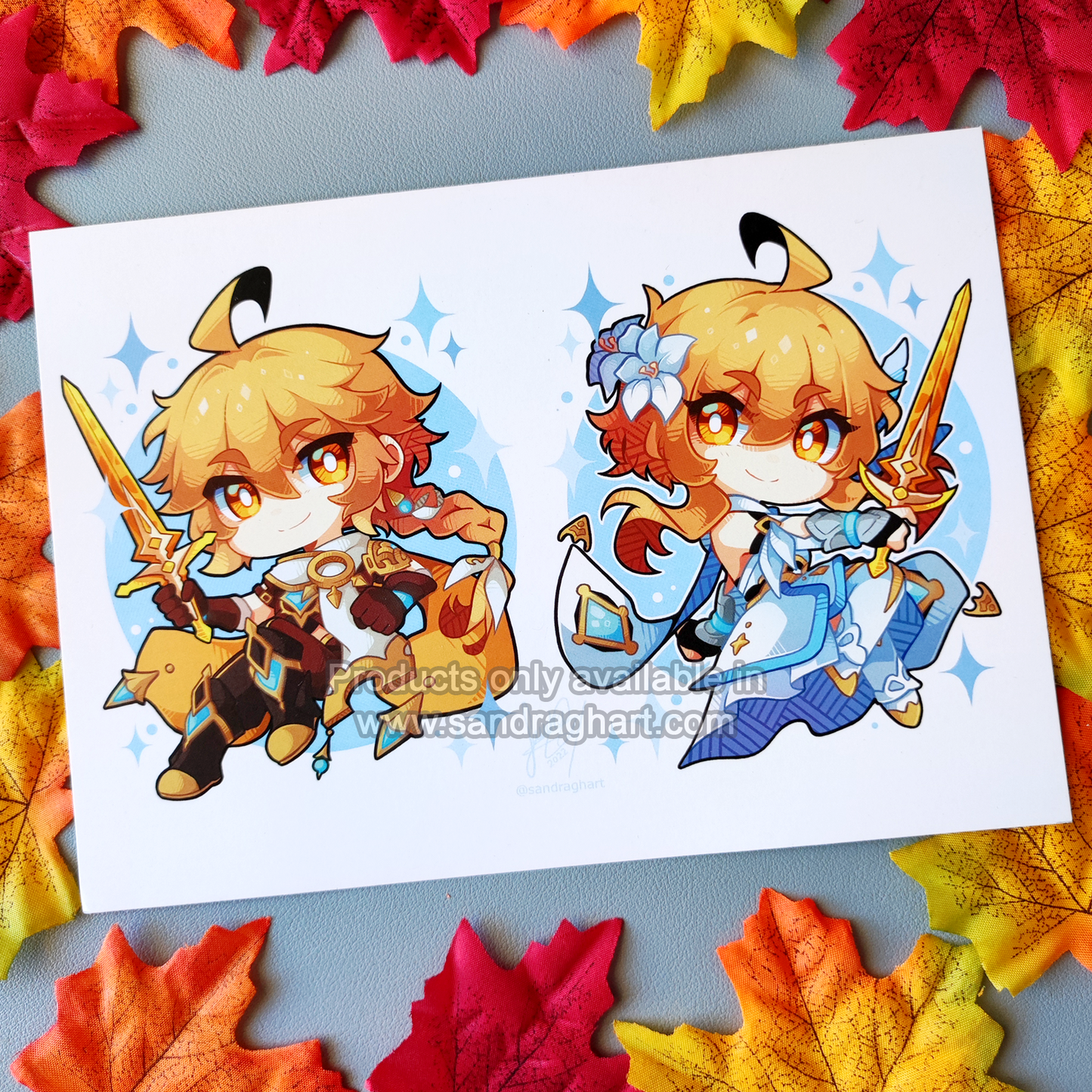 Genshin Travelers A5 Print