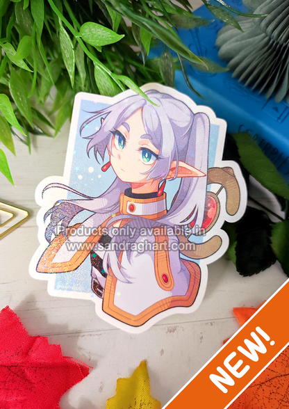 Frieren Holo Big Sticker