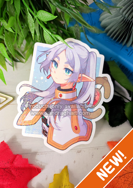 Frieren Holo Big Sticker