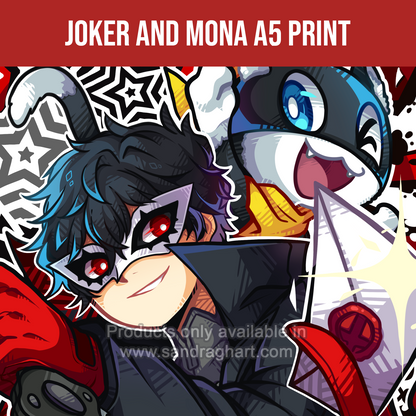 Joker and Mona A5 Print