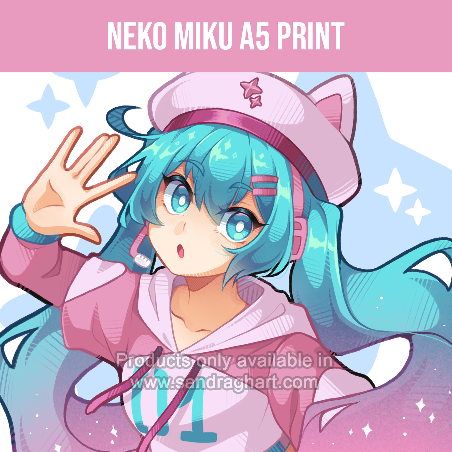 Neko Miku A5 Print