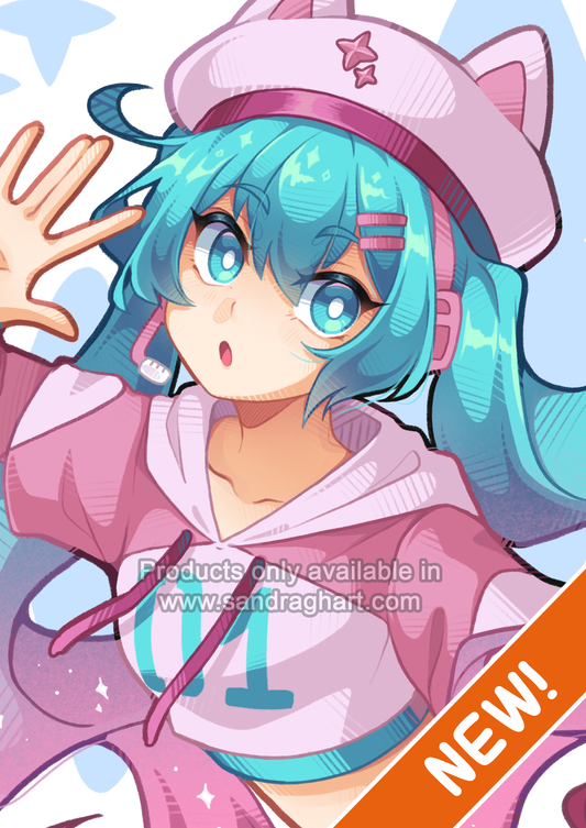 Neko Miku A5 Print