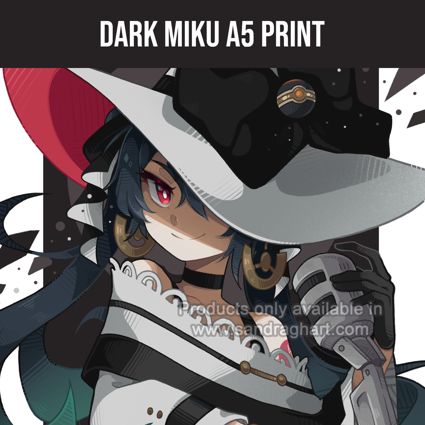 Dark Miku A5 Print
