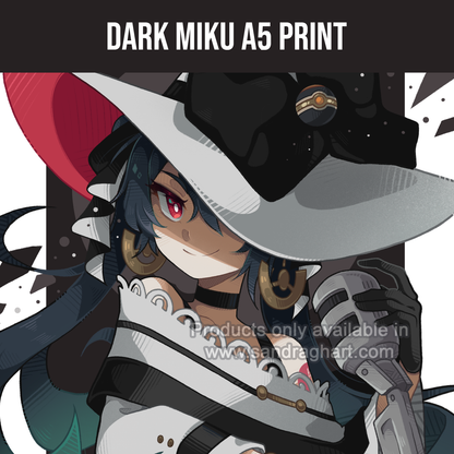 Dark Miku A5 Print