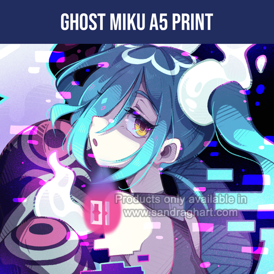 Ghost Miku A5 Print
