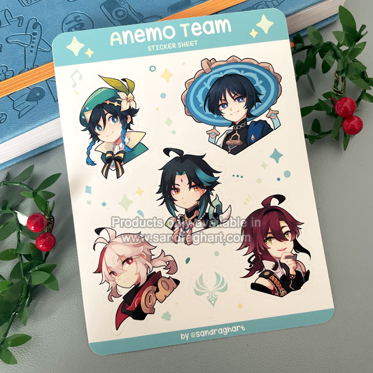 Anemo Team Sticker Sheet