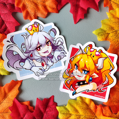 Bowsette and Booette Stickers